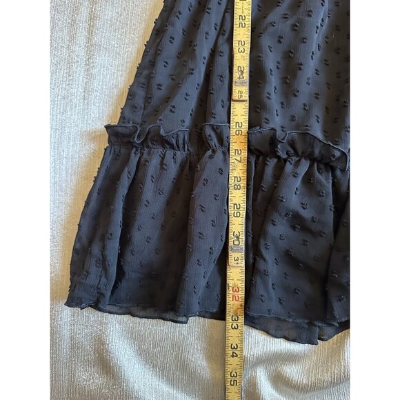 NEW ZARA POLKA DOT MINI DRESS VNeck Ruffle Short Sleeve Sheer Tulle Sz XL Trendy - Picture 6 of 7